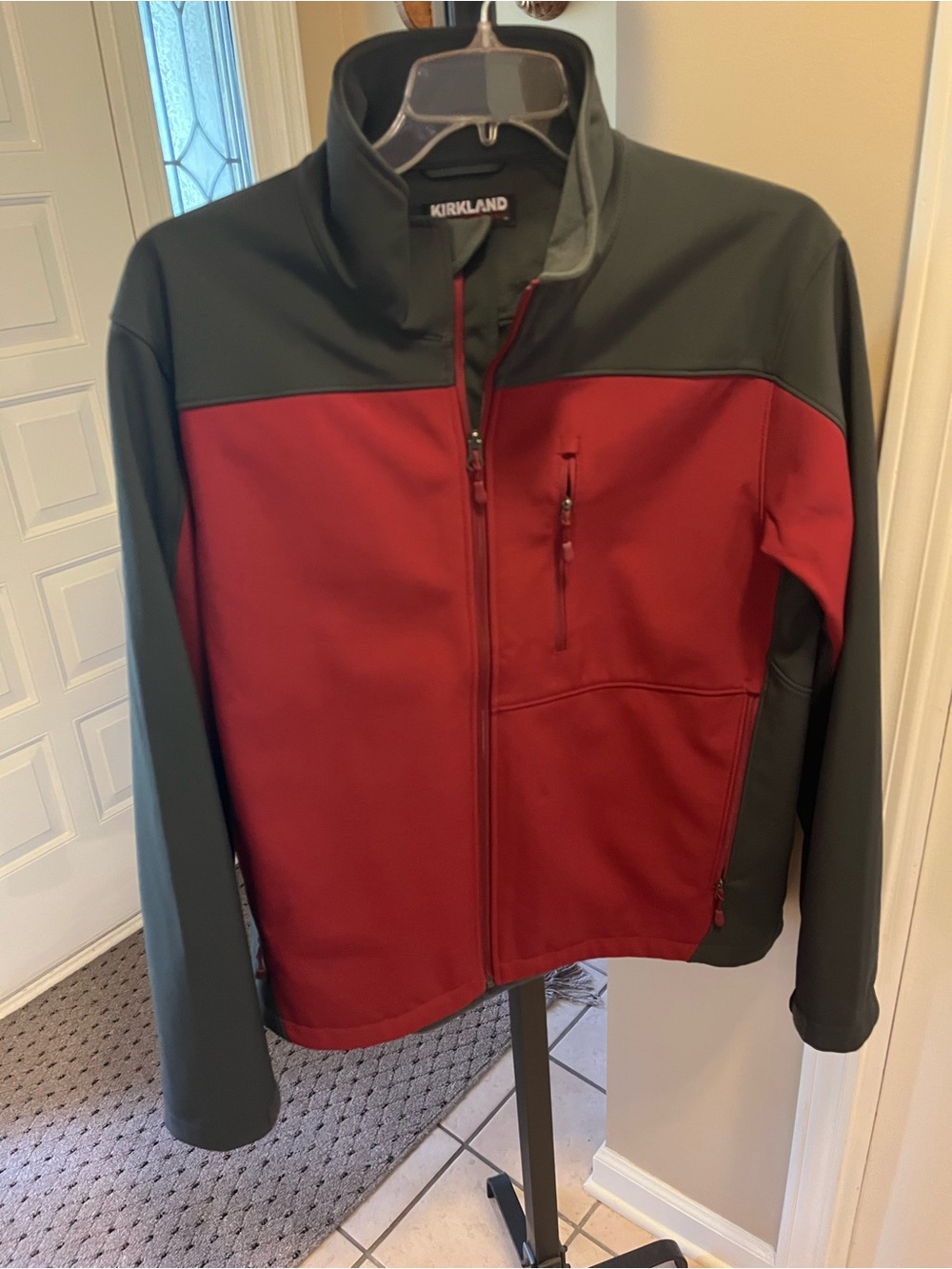 Kirkland Signature Men's Red and Gray Softshell Jacket